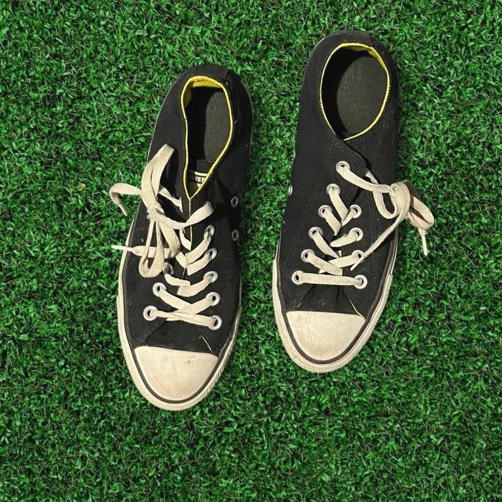 Black High-Top Sneakers with White Laces